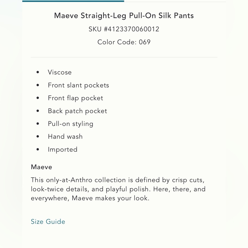 Maeve Straight-Leg Pull-On Silk Pants - Picture 5 of 10
